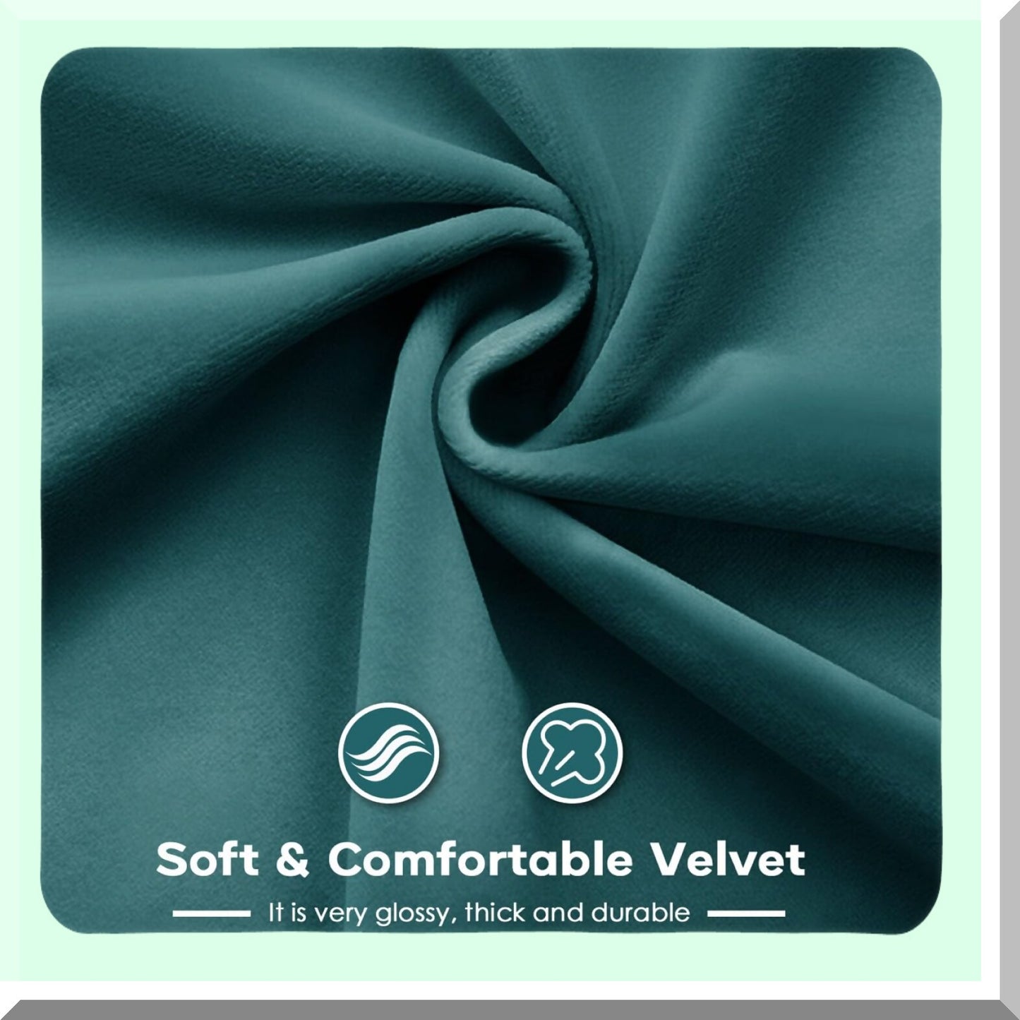 VelvetSoft Teal Throw Pillow Covers - Set of 2, 18X18 Inch Square Cushion Cases for Spring Sofa, Living Room Chair, Home Decor - Soft, Decorative, Couch