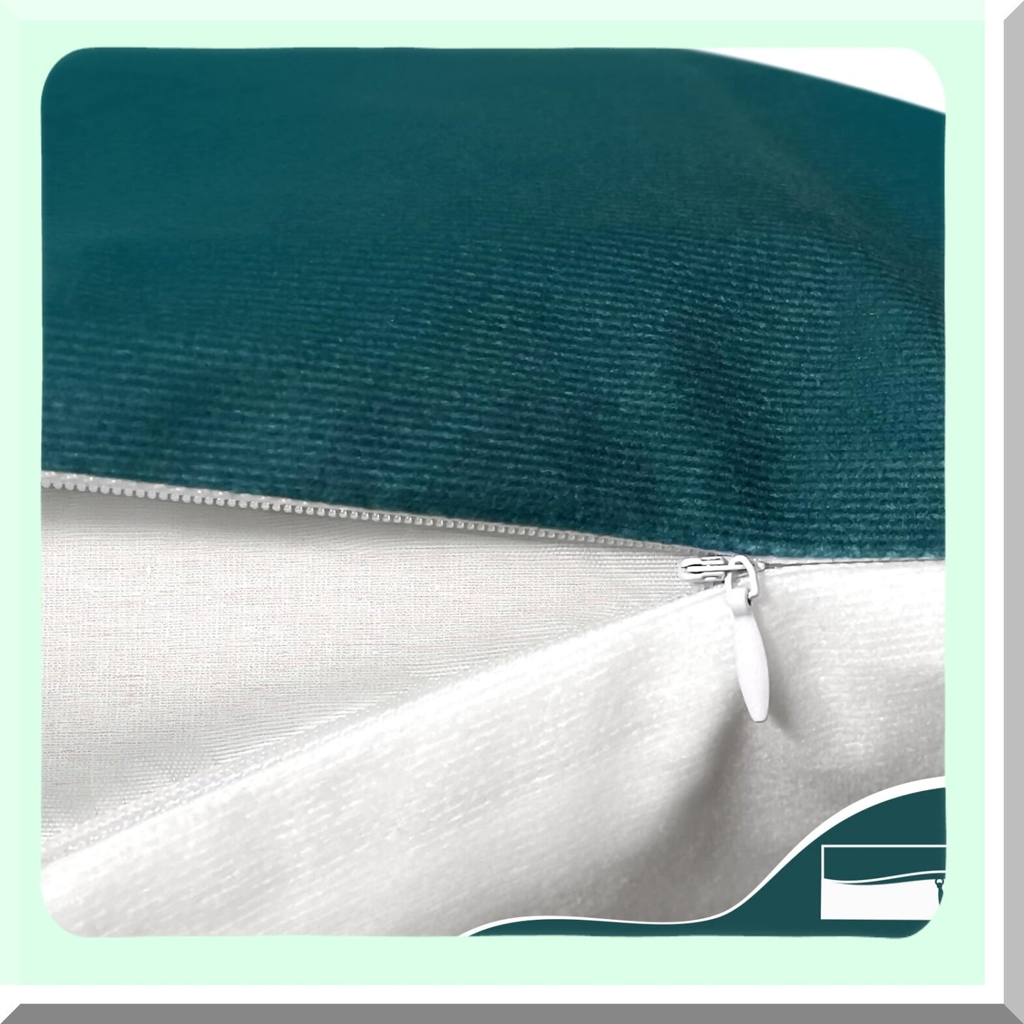 VelvetSoft Teal Throw Pillow Covers - Set of 2, 18X18 Inch Square Cushion Cases for Spring Sofa, Living Room Chair, Home Decor - Soft, Decorative, Couch