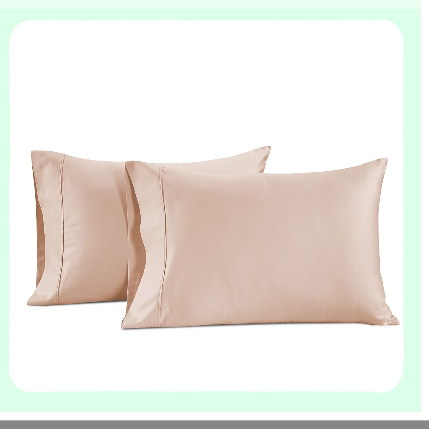 Luxury Cotton Cooling Pillowcase Set - 600 Thread Count Queen Size (20" X 30") - Hotel Collection Breathable Pillow Cases - Sepia Rose - Machine Washable - Pack of 2
