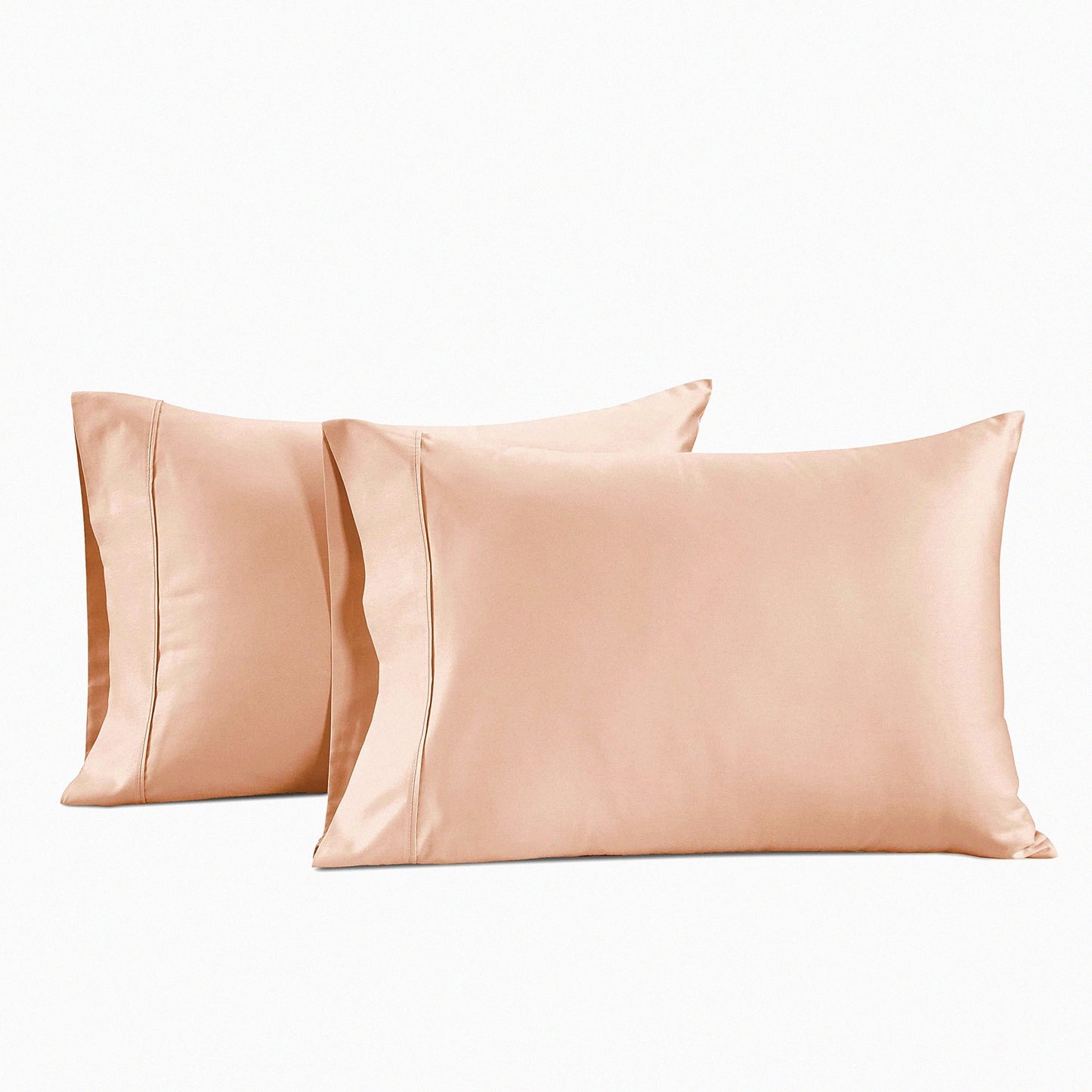 Luxury Cotton Cooling Pillowcase Set - 600 Thread Count Queen Size (20" X 30") - Hotel Collection Breathable Pillow Cases - Sepia Rose - Machine Washable - Pack of 2