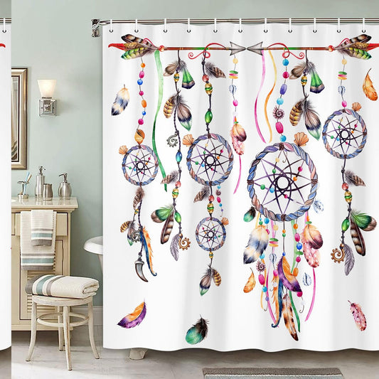 Tribal Dream Catcher Shower Curtain 70x70in