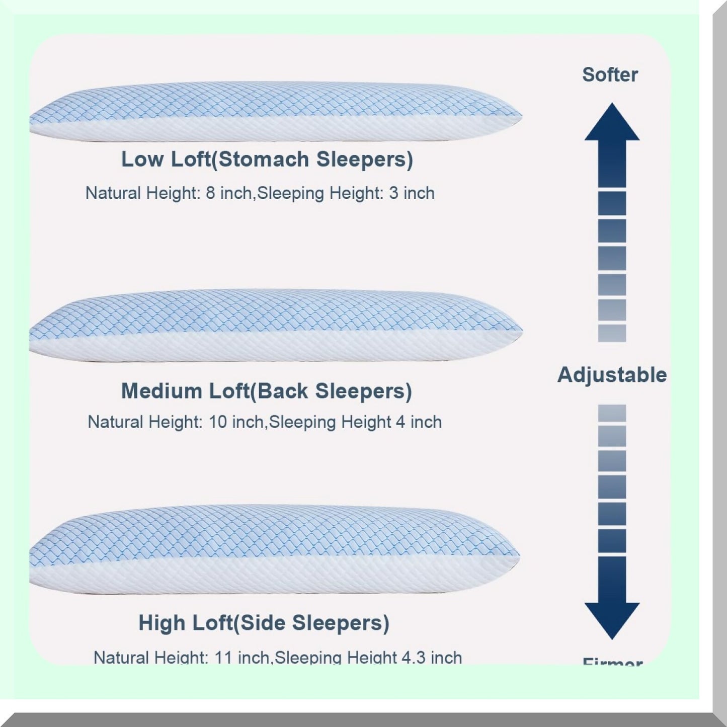 CoolDream Memory Foam Cooling Body Pillow - Adjustable Long Bed Pillow for Side/Back Sleepers & Pregnancy Support - Shredded Memory Foam for Adults