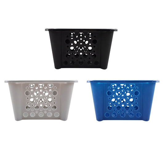 Colorful Stackable Plastic Baskets, 9.75x8.75x6 in. (Pack of 30)