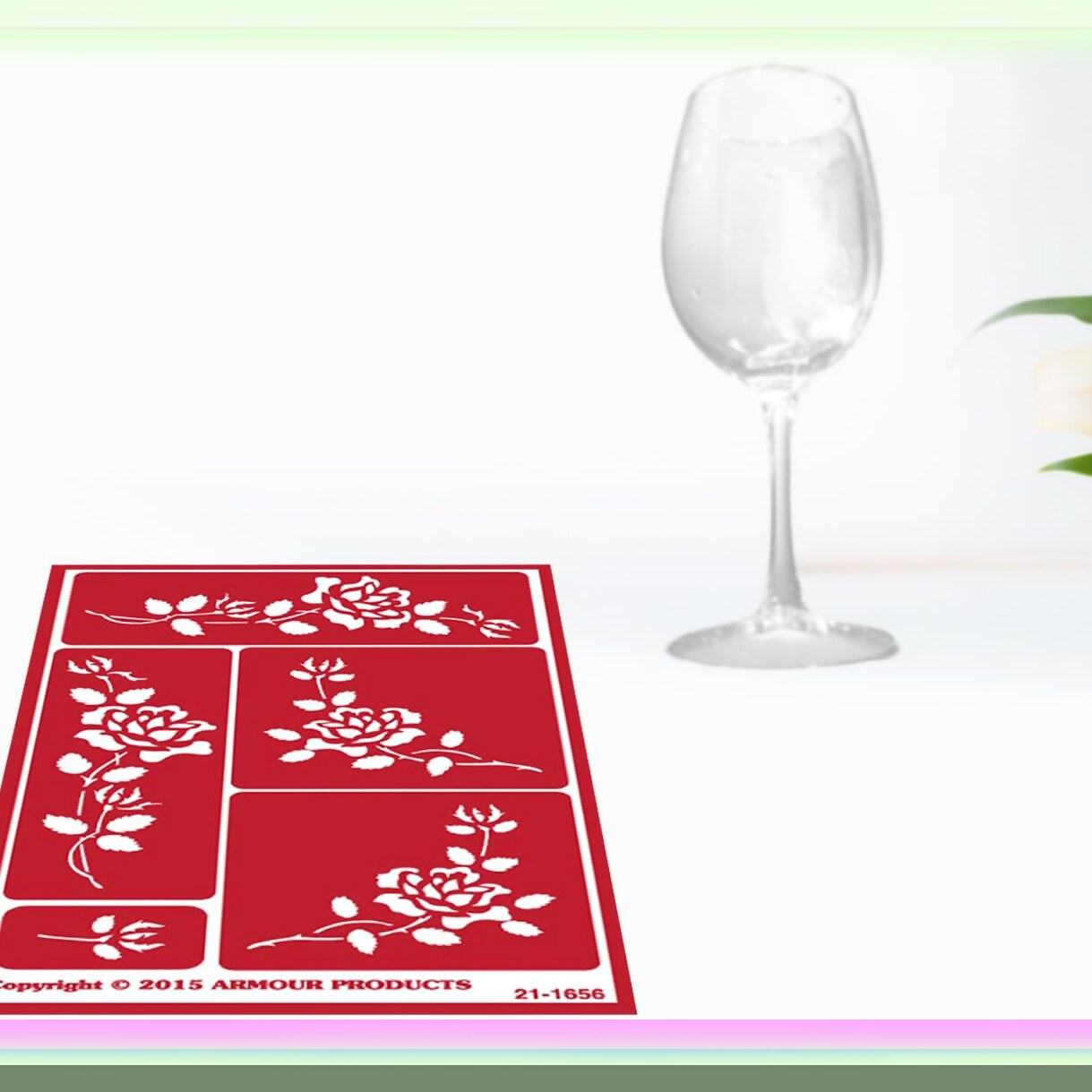 Floral Wedding Etching Stencil Set - Reusable