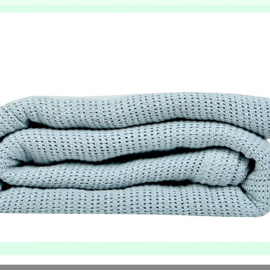 CozyLuxe Ice Grey Twin Blanket - 100% Cotton, Lightweight, Extra-Fluffy, Premium Soft, Durable, All-Season Bed & Sofa Throw