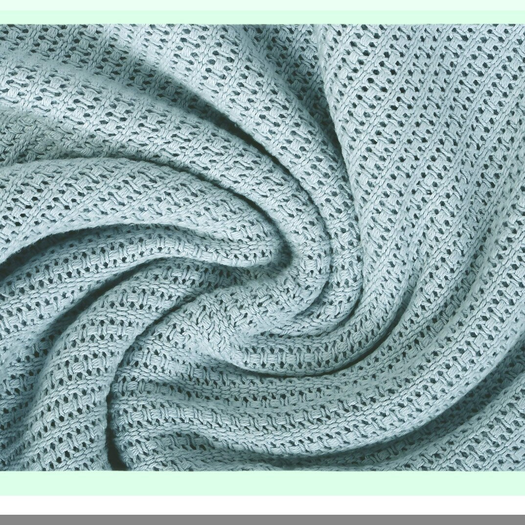 CozyLuxe Ice Grey Twin Blanket - 100% Cotton, Lightweight, Extra-Fluffy, Premium Soft, Durable, All-Season Bed & Sofa Throw