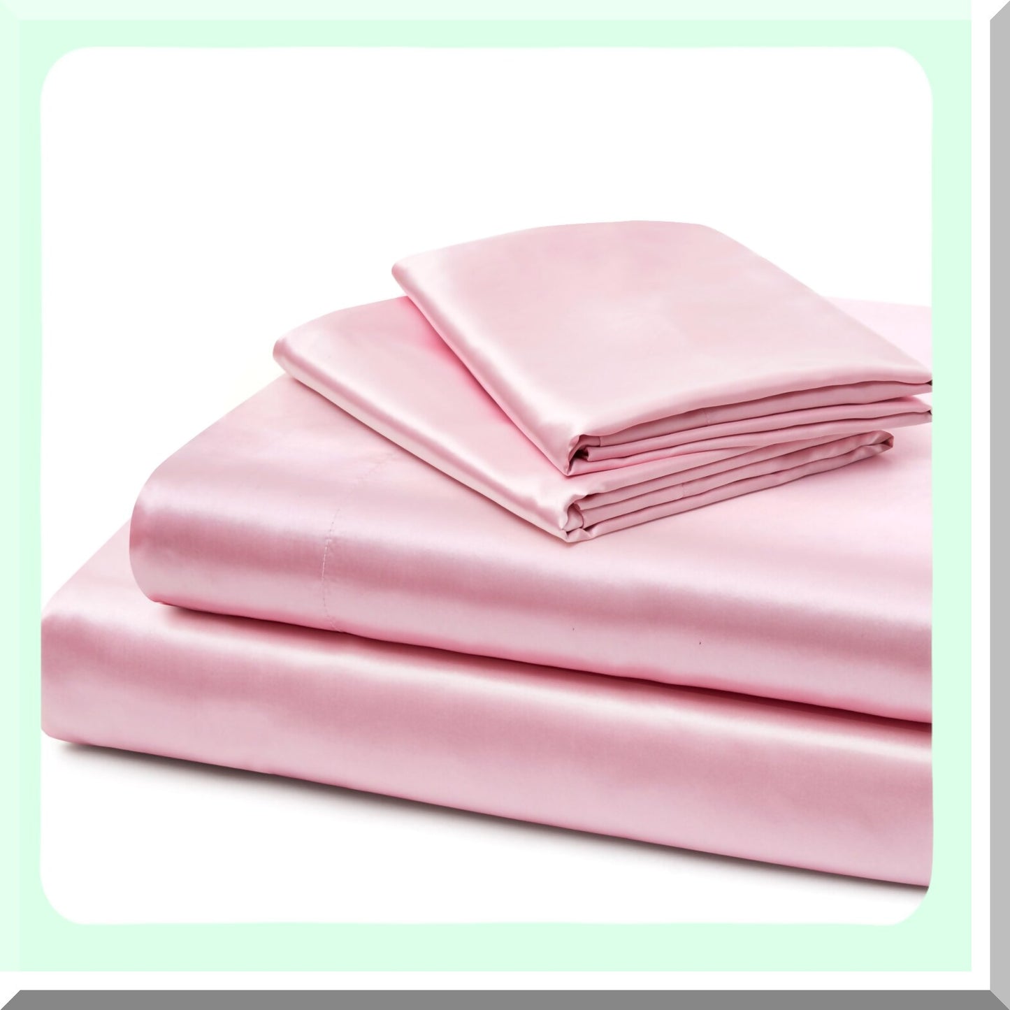 Cooling Silky Pink Full Size Sheets - Extra Deep Pocket 4 Piece Set - Fits Up to 24" Deep Mattress - Breathable & Luxurious Bedding