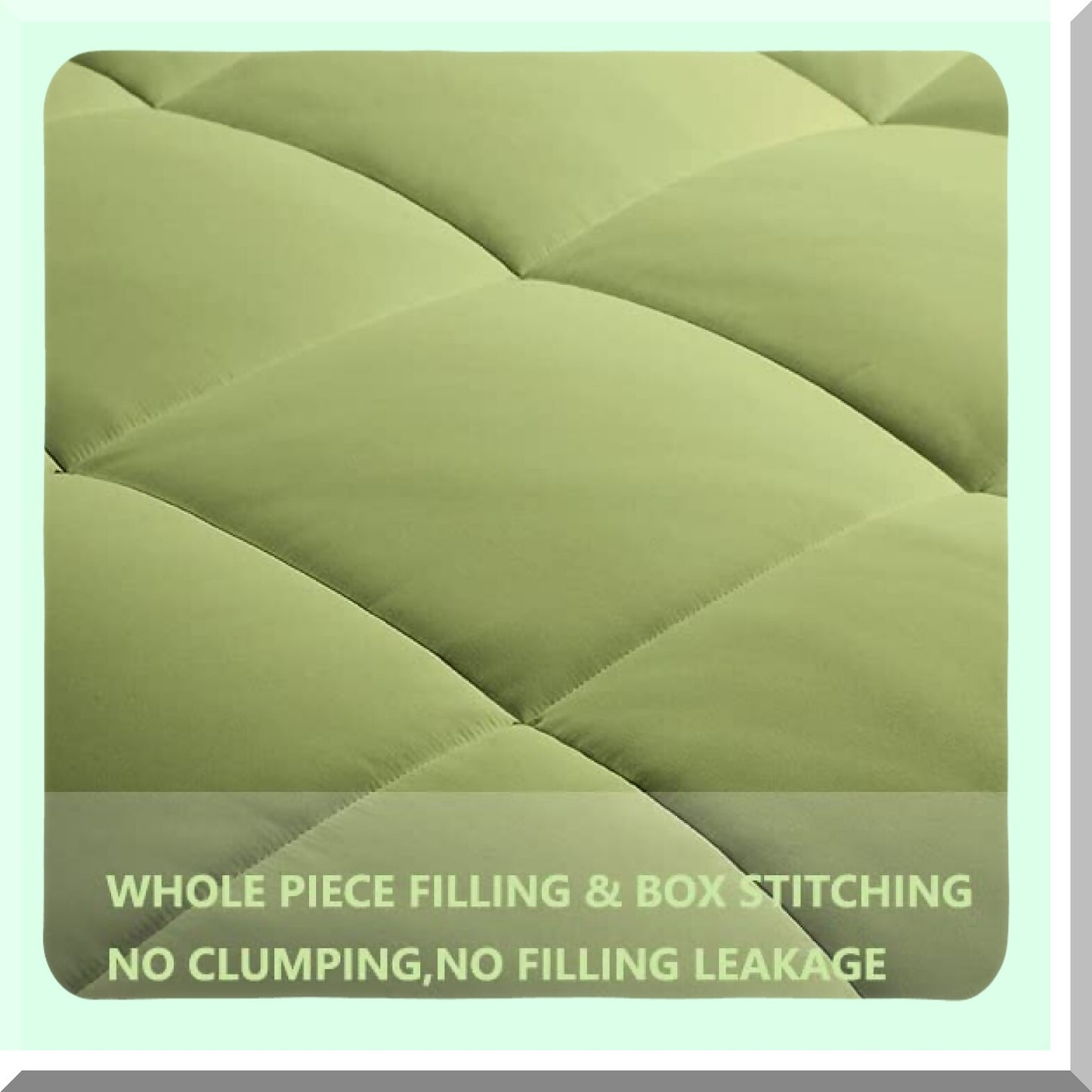 Luxury Green Comforter Set - 3 Piece Goose Down Alternative Bedding with 2 Pillow Shams. Extra Thick, Soft, and Machine Washable for Ultimate Comfort.