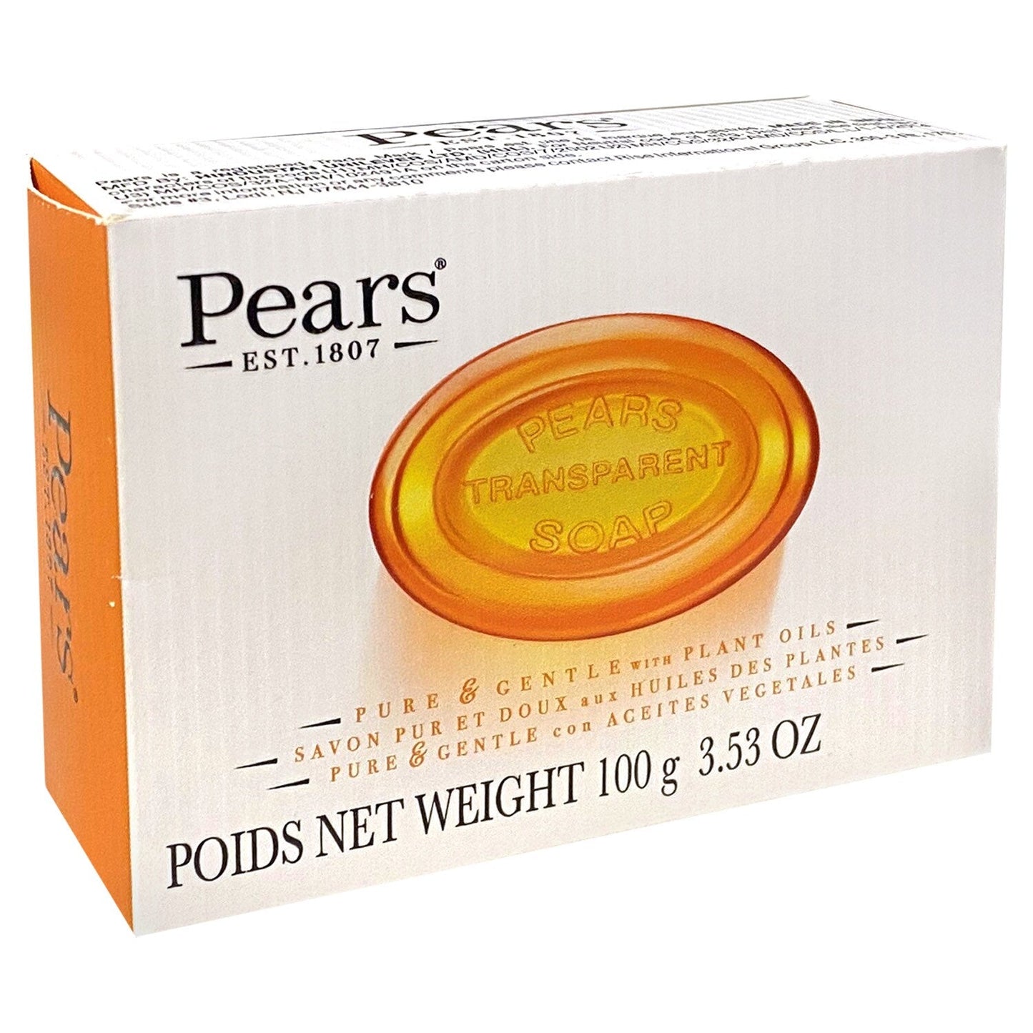 Pears Transparent Glycerine Soap, 3.5-oz. Bars (Pack of 48)