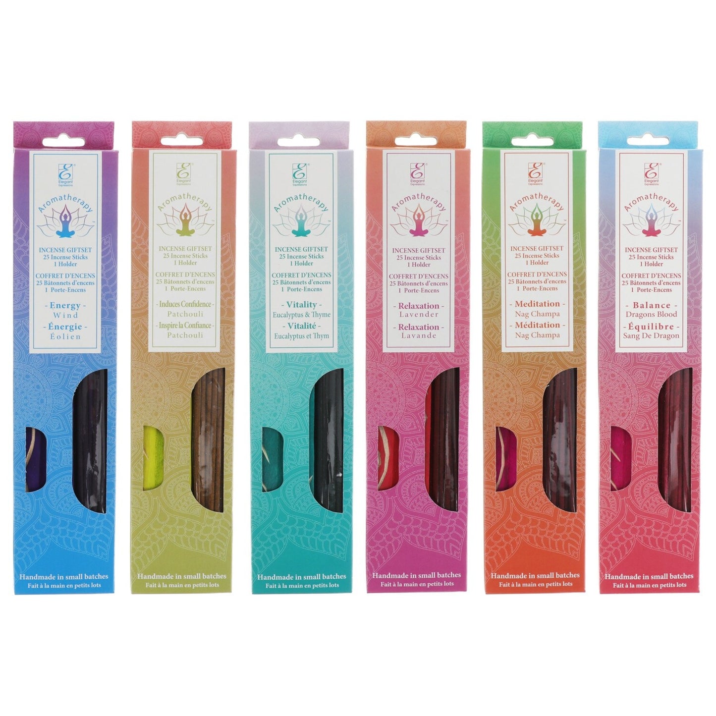 Assorted Incense Sticks with Wooden Holders, 26-pc. (Pack of 24)