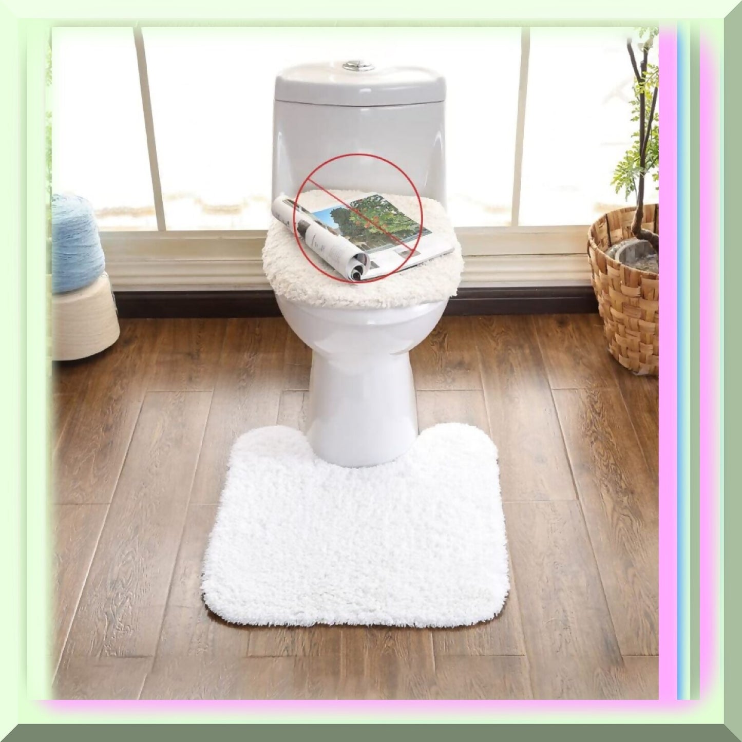 Hand Tufted Cotton Bath Mat 19.7x21.7 Inches