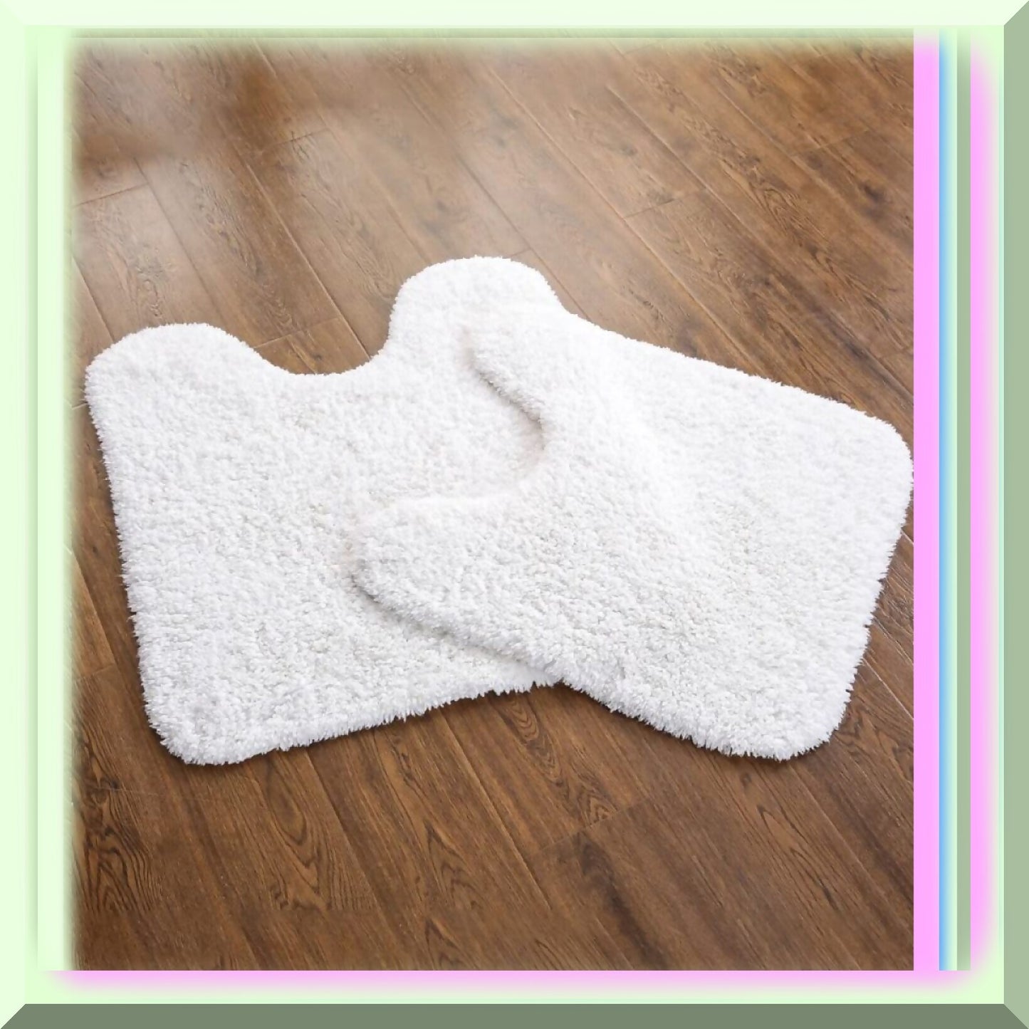 Hand Tufted Cotton Bath Mat 19.7x21.7 Inches