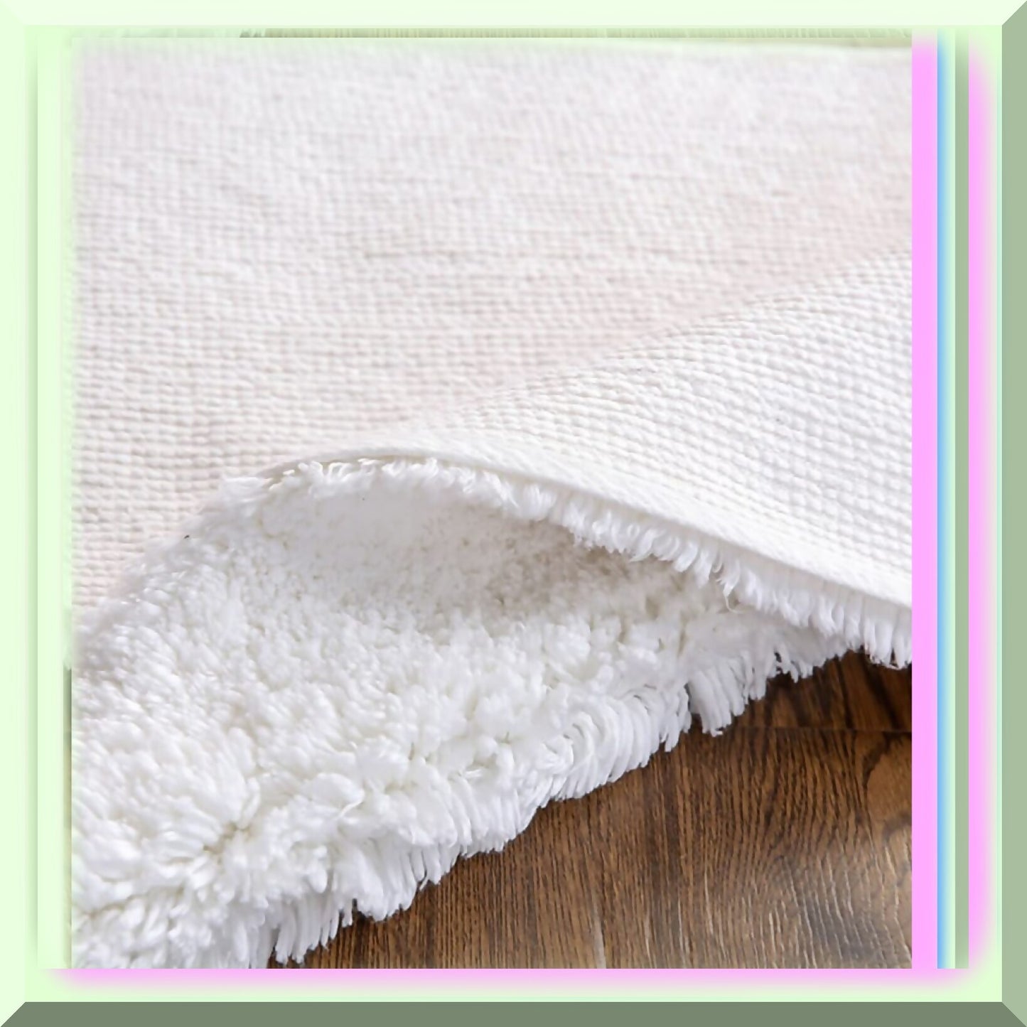 Hand Tufted Cotton Bath Mat 19.7x21.7 Inches