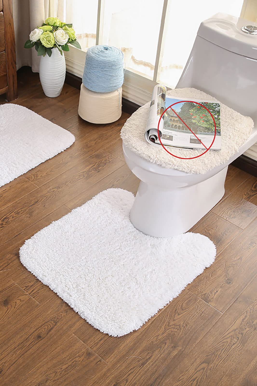 Hand Tufted Cotton Bath Mat 19.7x21.7 Inches