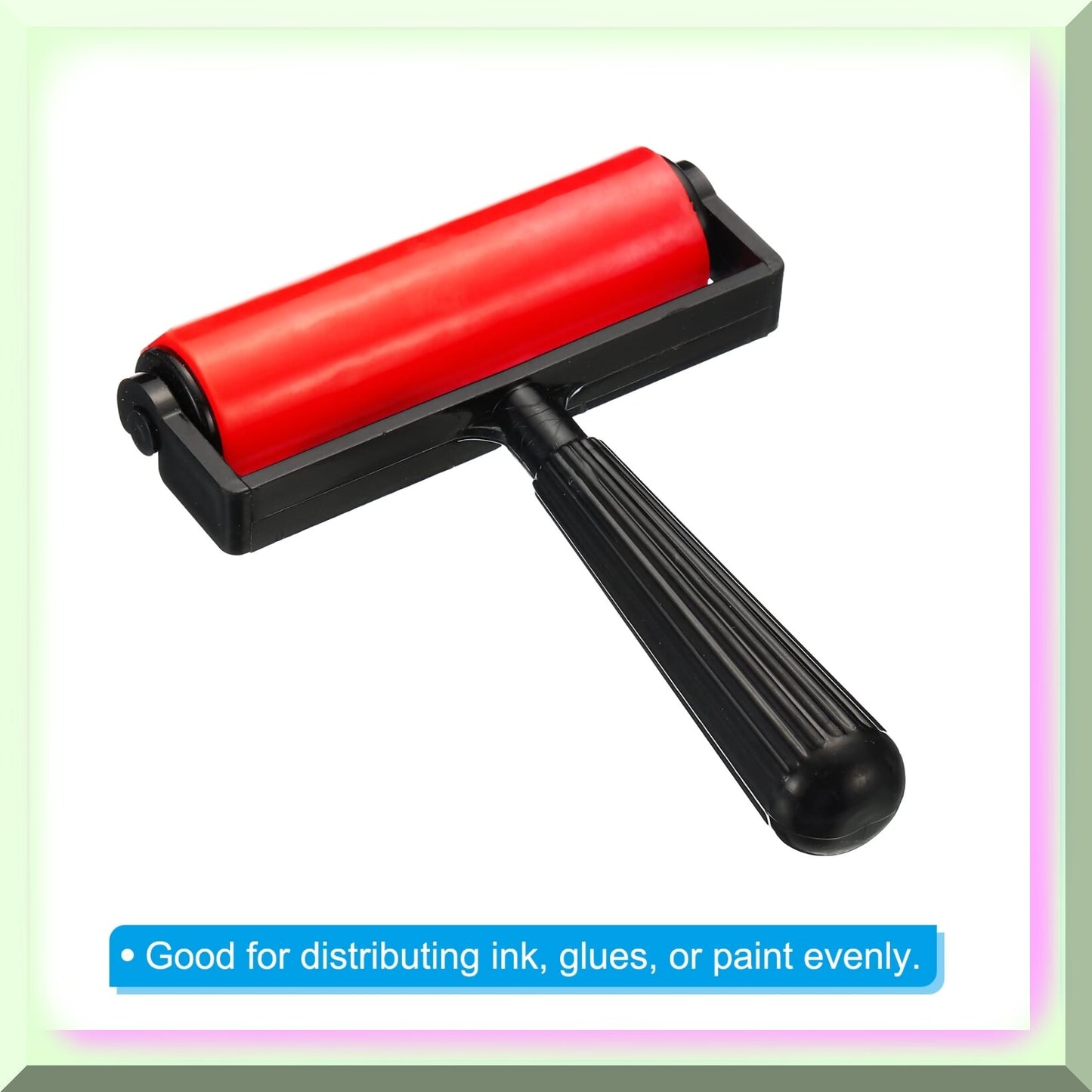 Red 2pc Rubber Rollers for Art and Construction