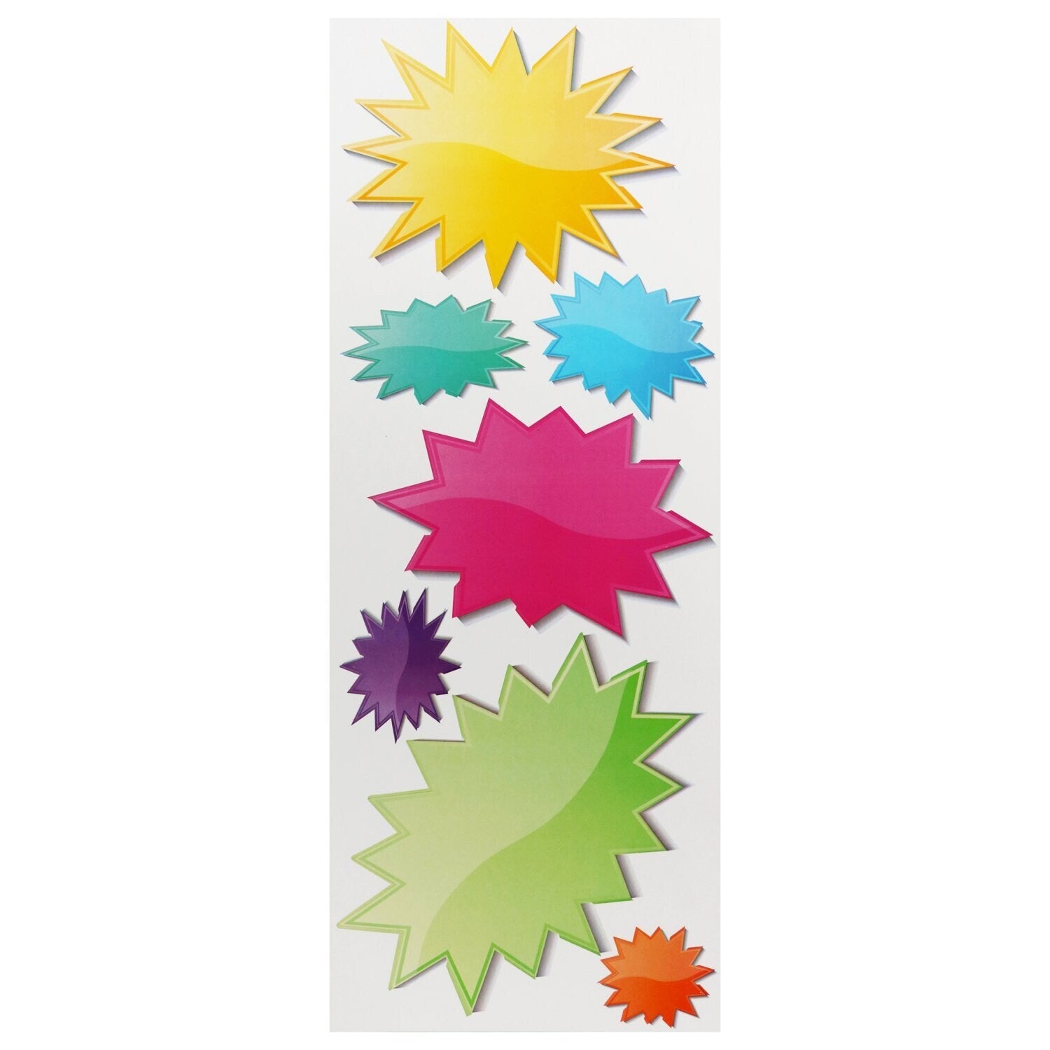 Peel and Stick Colored Thought Bubbles Poster Stickers (Pack of 24)