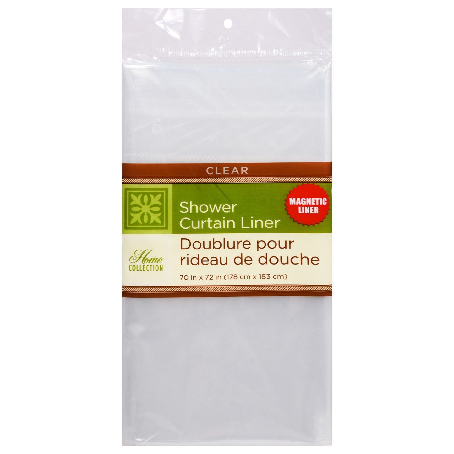 Home Collection Clear PEVA Shower Curtain Liners, 72x70 in. (Pack of 48)