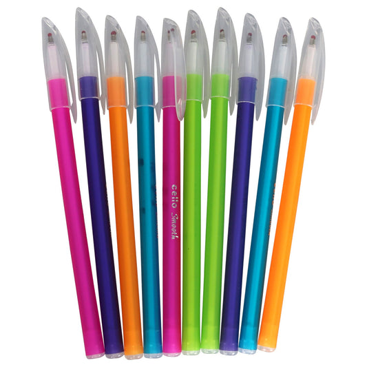 Cello Smooth Colorful Ballpoint Fashion Ink Pens, 10-ct. Packs (Pack of 4)
