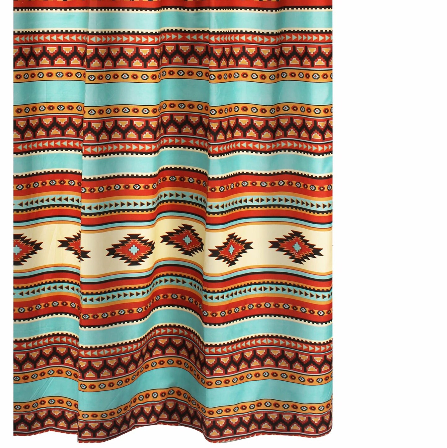 Tagus 72 Inch Shower Curtain with Southwest Patterns