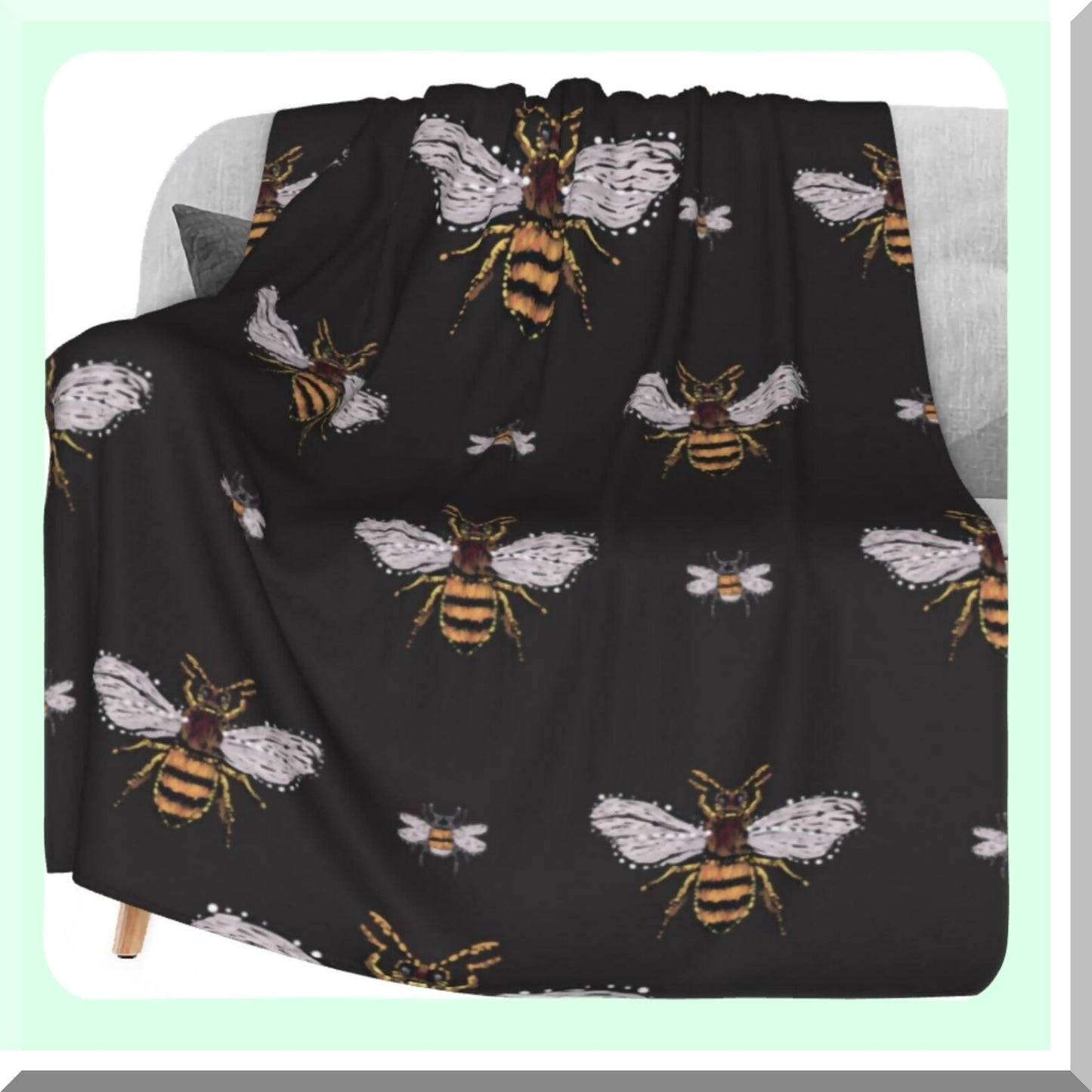 BuzzCozy Flannel Fleece Throw Blanket - Warm & Soft All-Season Comfort for Kids & Adults, Perfect for Living Room, Bedroom, or Sofa Couch (50"x60")