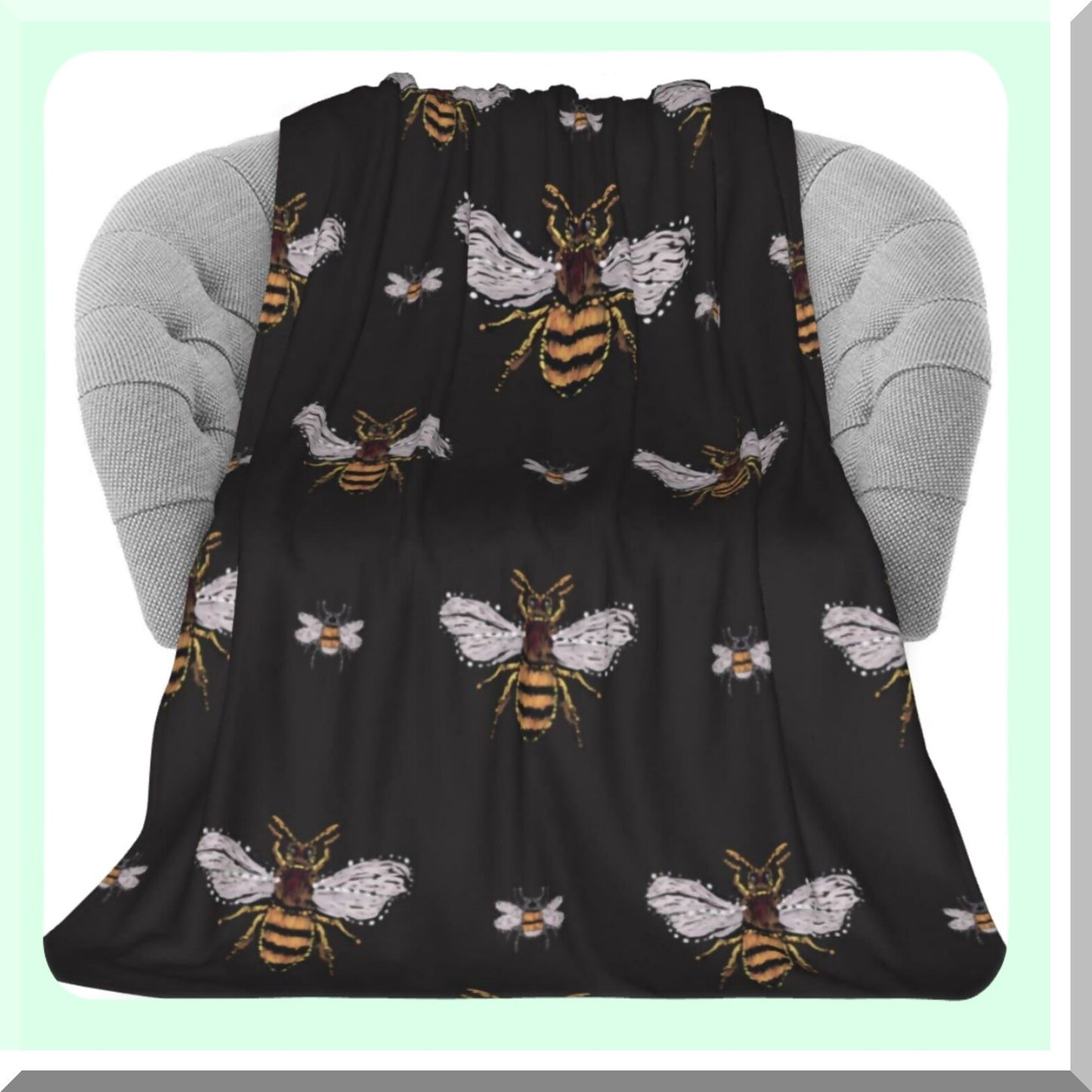 BuzzCozy Flannel Fleece Throw Blanket - Warm & Soft All-Season Comfort for Kids & Adults, Perfect for Living Room, Bedroom, or Sofa Couch (50"x60")