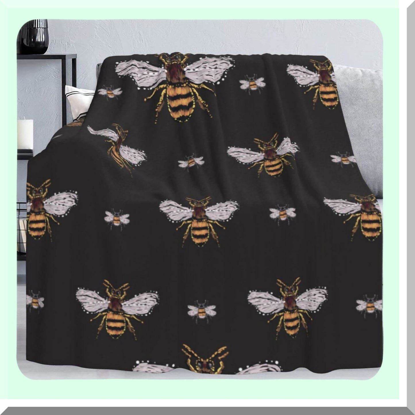 BuzzCozy Flannel Fleece Throw Blanket - Warm & Soft All-Season Comfort for Kids & Adults, Perfect for Living Room, Bedroom, or Sofa Couch (50"x60")
