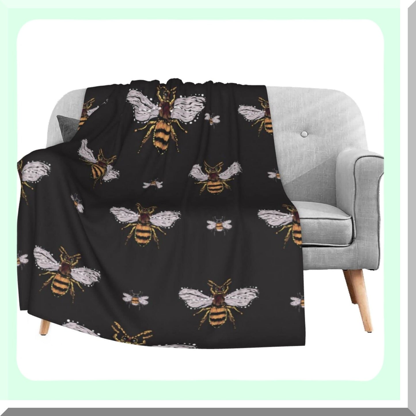 BuzzCozy Flannel Fleece Throw Blanket - Warm & Soft All-Season Comfort for Kids & Adults, Perfect for Living Room, Bedroom, or Sofa Couch (50"x60")