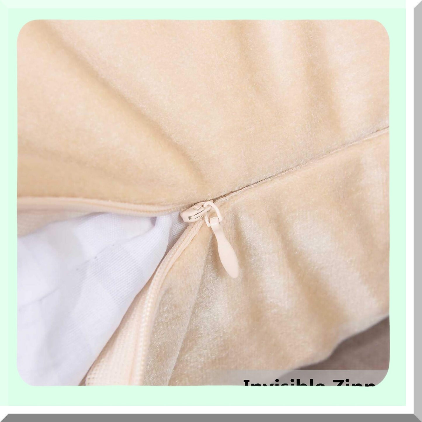 Cream Velvet Rectangle Pillow Covers - Set of 2, 12x20 Inch Beige Throw Pillows for Couch & Living Room Sofa Bed - Decorative Cushion Cases