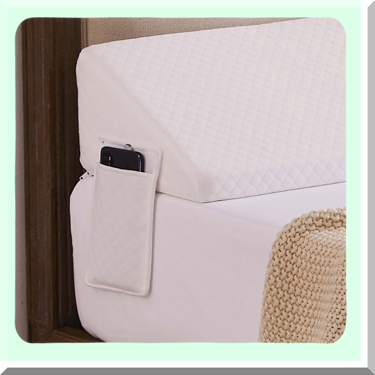 Headboard Gap Filler Pillow - Size76"x10"x6" - Triangle Bloster Wedge - Bed Wedge Pillow - Headboard Pillow - Bed Gap Filler - Triangle Pillow