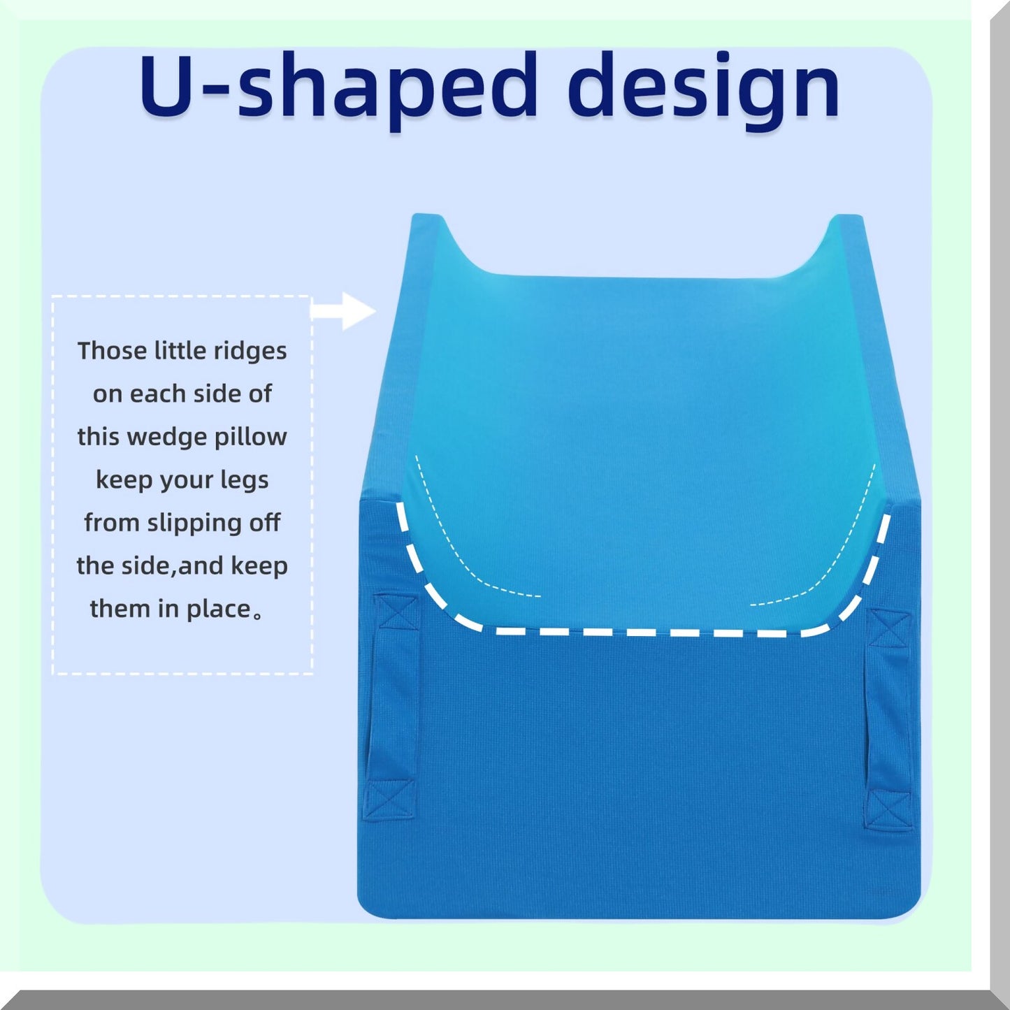 ElevateEase Leg Support Pillow - Recovery Aid for Knee Replacement, Swelling, Injury - Footrest for Sleeping - Blue (Two Leg Version)