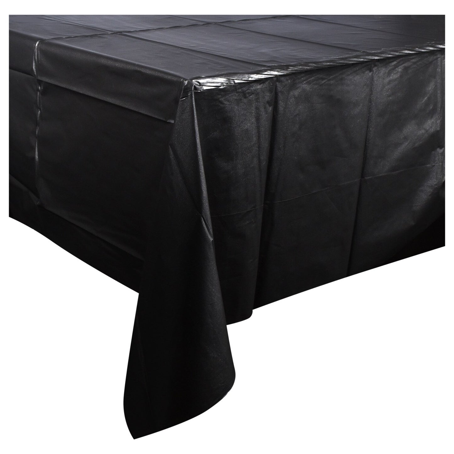 Black Plastic Table Covers, 108x54 in. (Pack of 4)