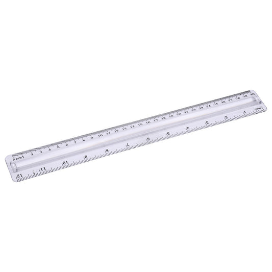 Jot Clear Plastic Magnifying Rulers, 12 in. (Pack of 30)