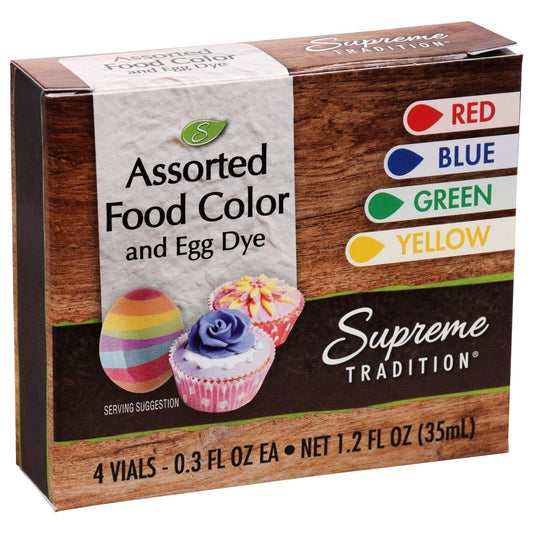 Supreme Tradition Food Coloring, 4-ct. Packs (Pack of 24)