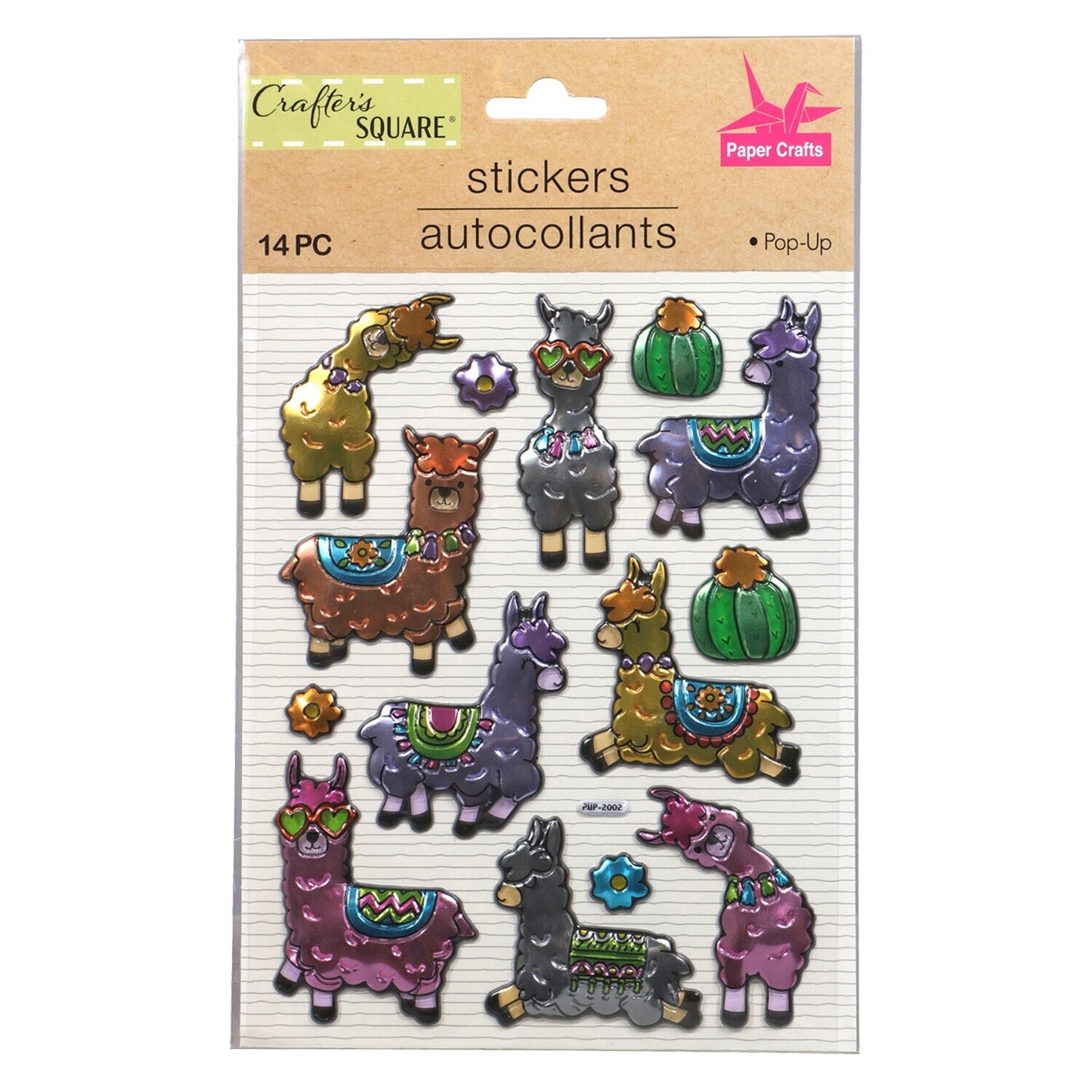 Crafter's Square Metallic Pop-up Stickers (Pack of 36)