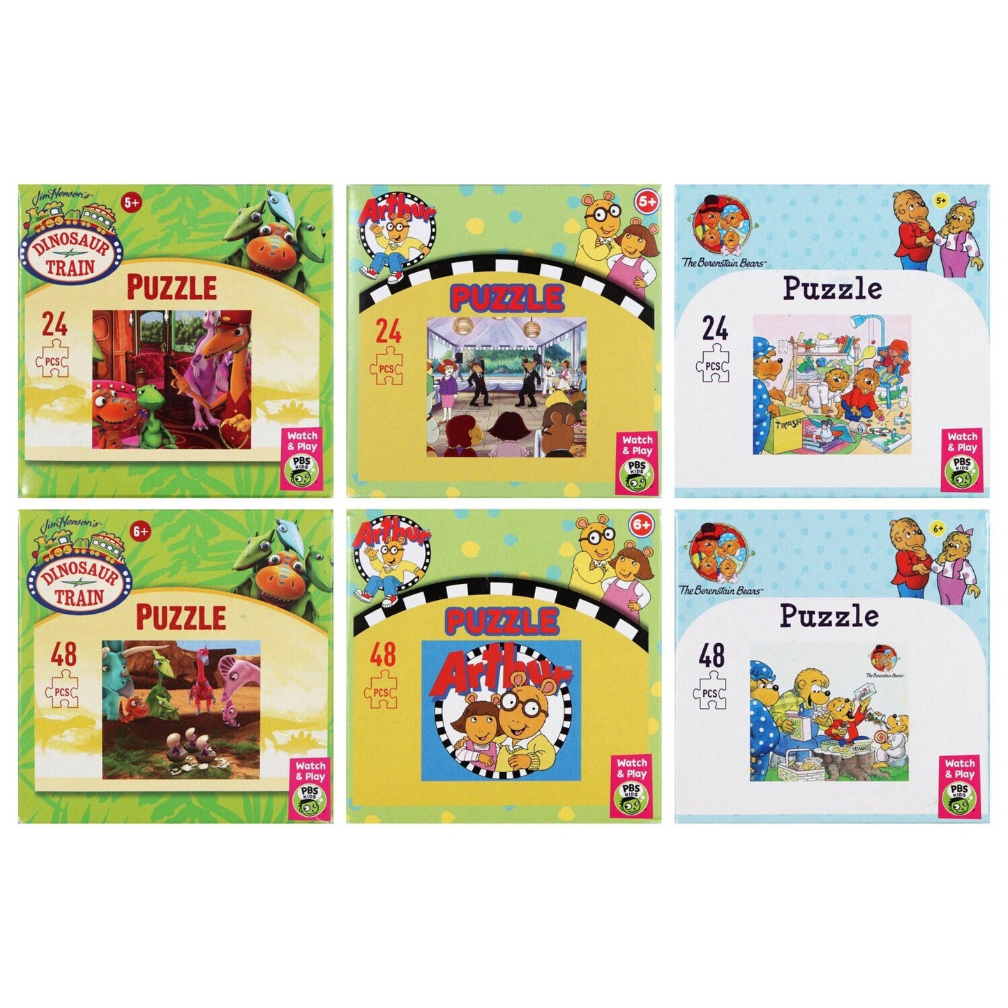 PBS Puzzles, 24 and 48-pc. (Pack of 32)