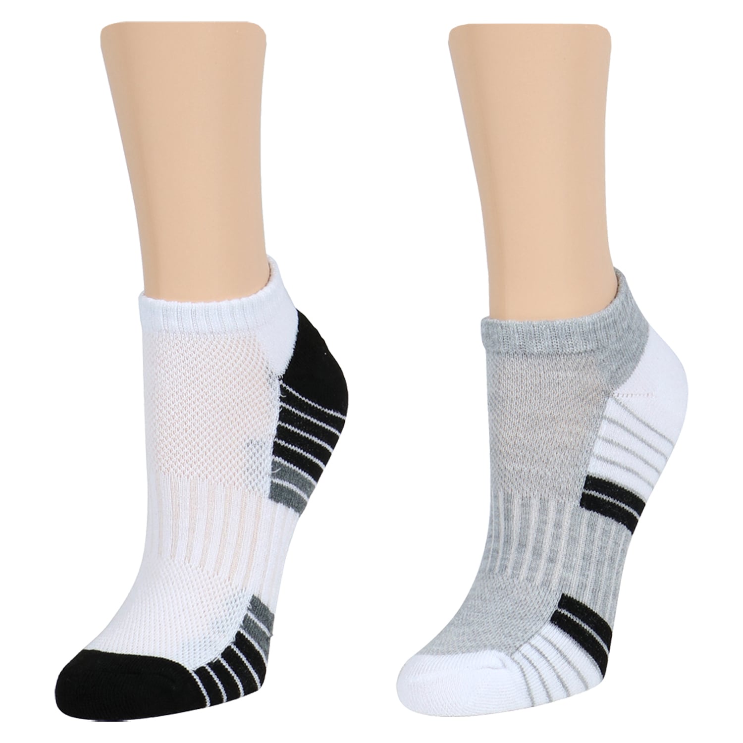 Ladies Colorful Low Cut Sport Socks, 2 Pair Packs (Pack of 48)