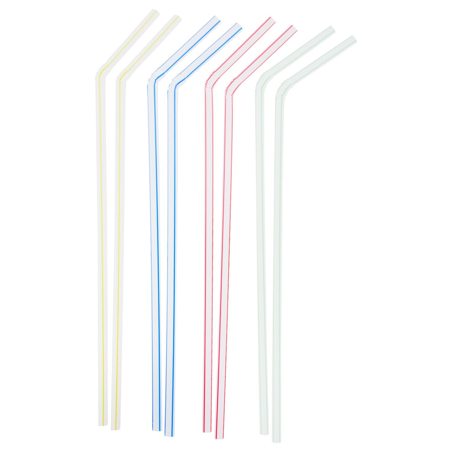 Multicolored Flexible Plastic Straws, 150-ct. Packs (Pack of 36)