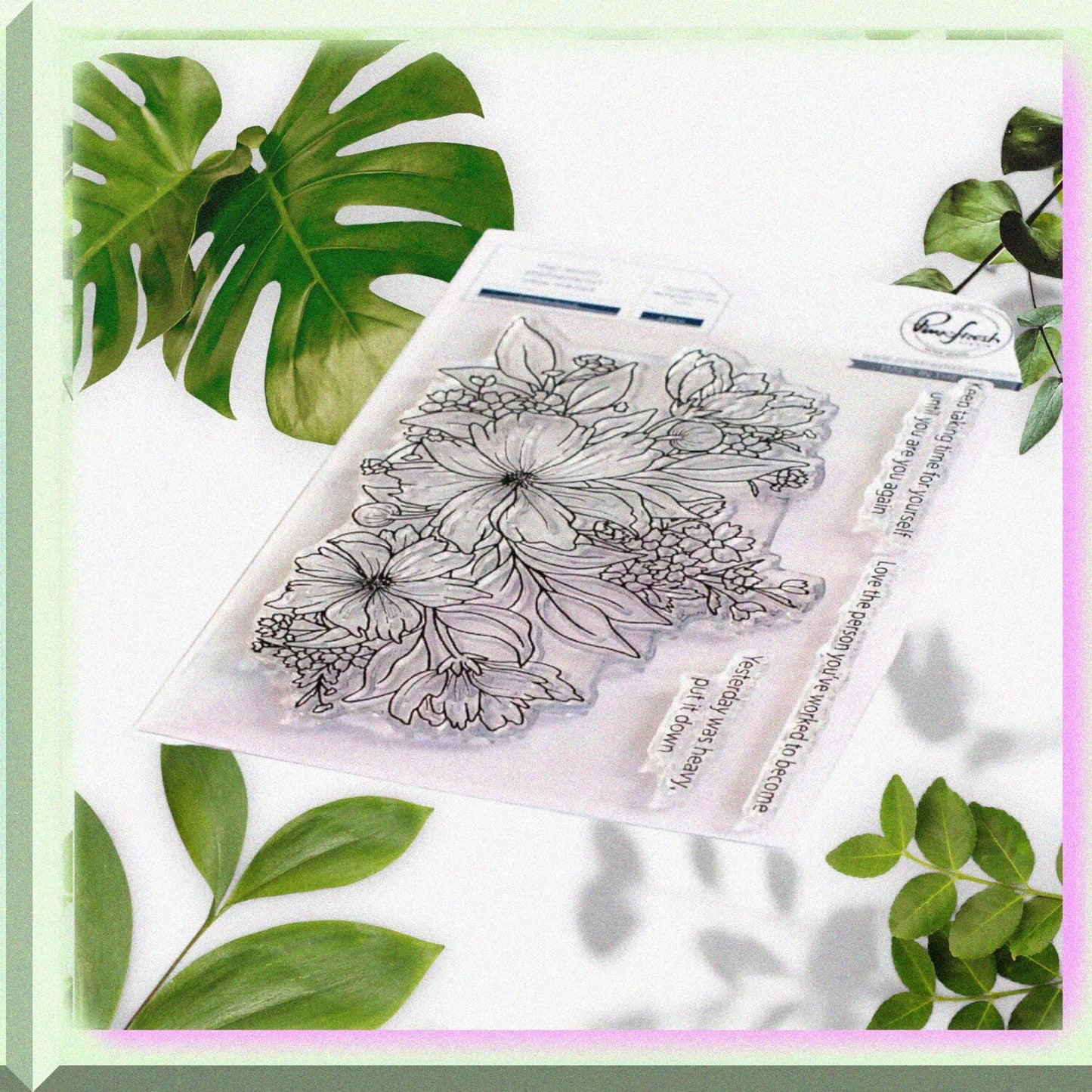 Stamp 4X6 Cosmos Bunch Floral Clear Set