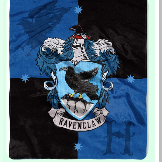 Ravenclaw Enchanted Silk Touch Throw Blanket - 50" x 60" - Cozy Hogwarts House Crest Design