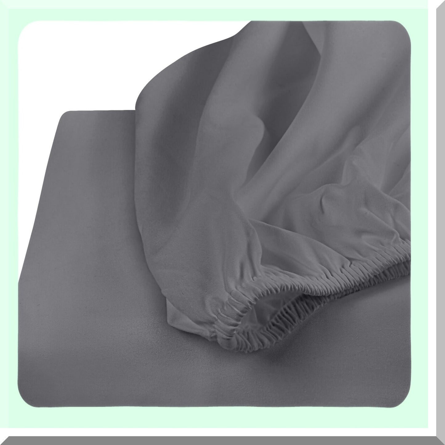DeepPocket Soft Microfiber Fitted Sheets - Grey (Set of 2) - Shrinkage & Fade Resistant Bottom Sheets - Easy Care Split Fitted Sheet
