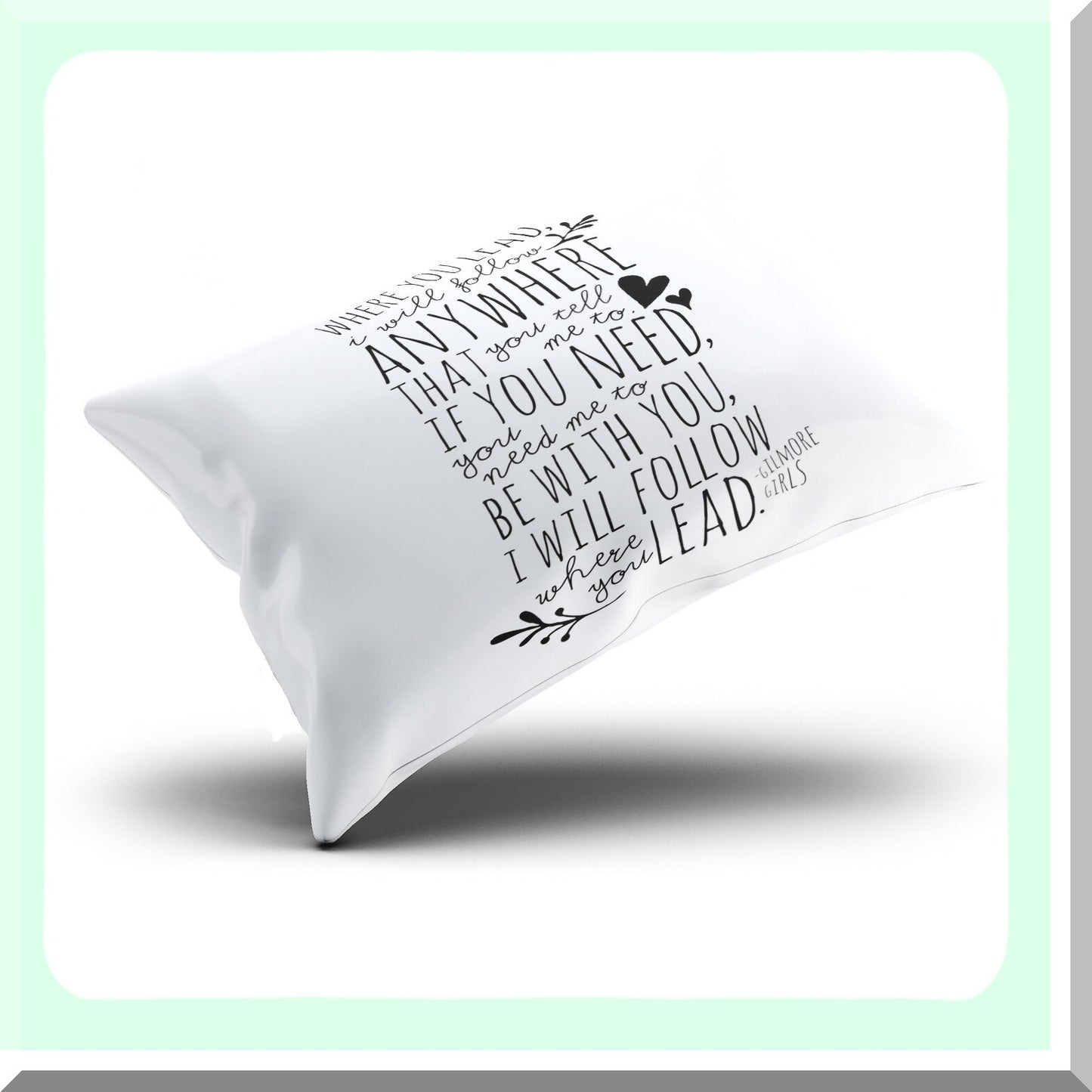 Gilmore Girls Theme Song Decorative Pillow - Custom Beauty Design Black and White Throw Pillow Cover 12x20 Inches Zippered One Side Printed