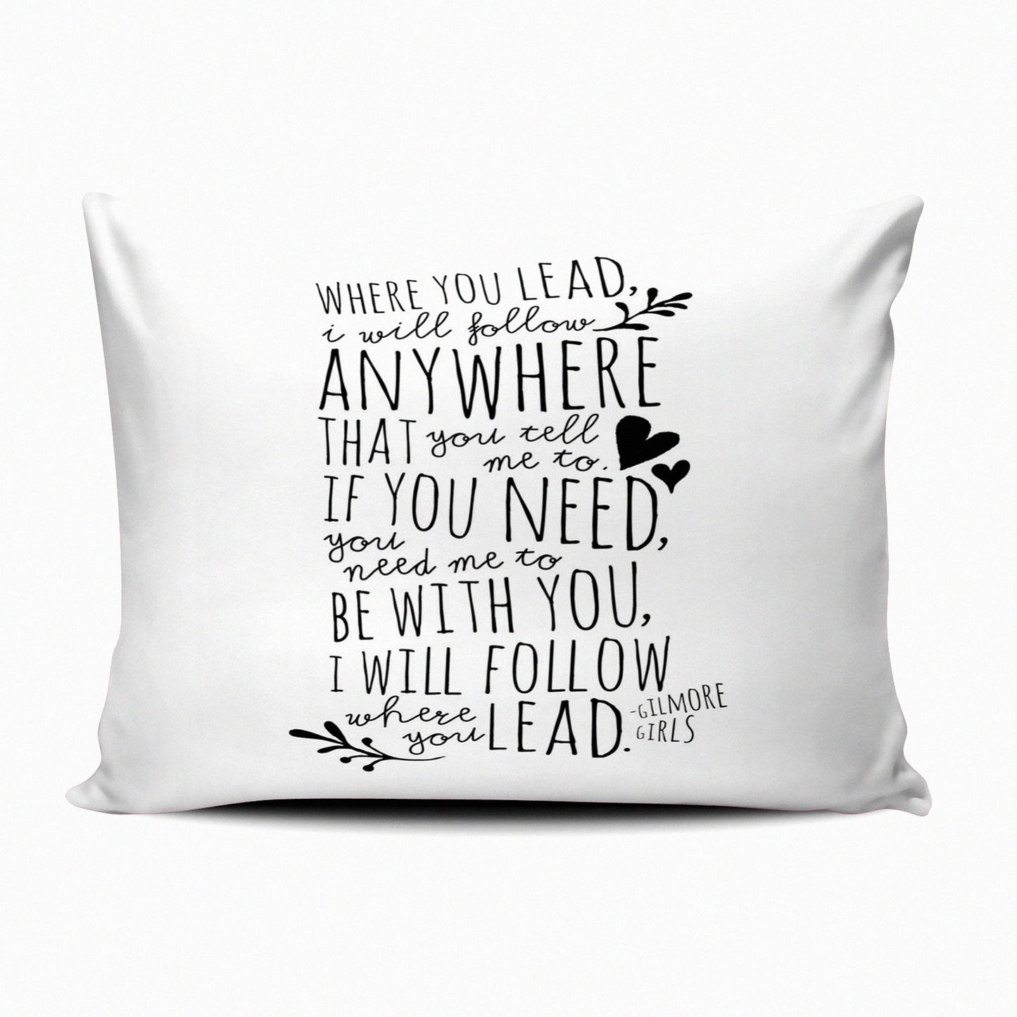 Gilmore Girls Theme Song Decorative Pillow - Custom Beauty Design Black and White Throw Pillow Cover 12x20 Inches Zippered One Side Printed