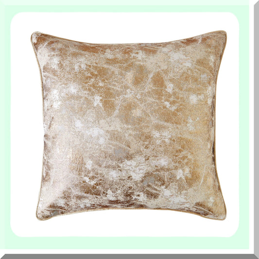 Luxury Gold Shimmer Pillowcase - 24x24 Inch Ultra Soft Cushion Cover for Sofa, Couch, Chair, Bed - Elegant Decorative Throw Pillow - 1Piece