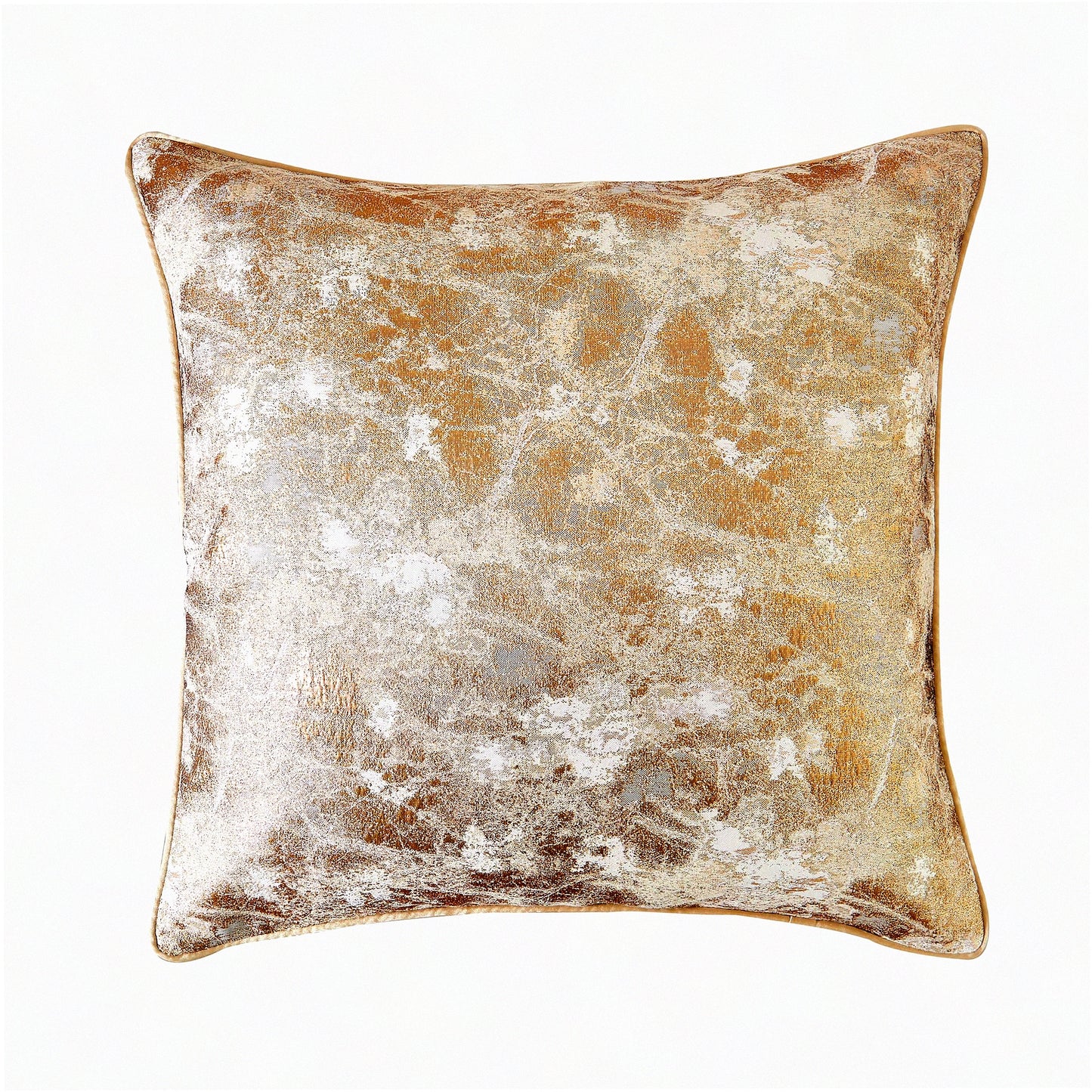 Luxury Gold Shimmer Pillowcase - 24x24 Inch Ultra Soft Cushion Cover for Sofa, Couch, Chair, Bed - Elegant Decorative Throw Pillow - 1Piece