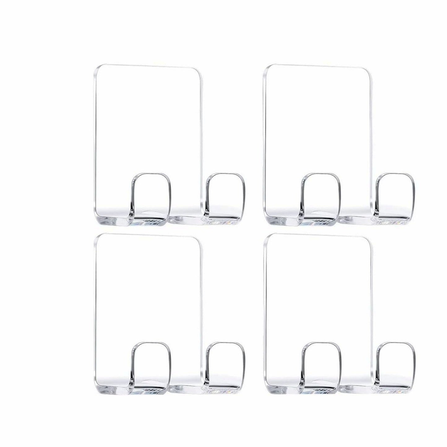 Clear Adhesive Hooks for Shower Wall, 4pcs