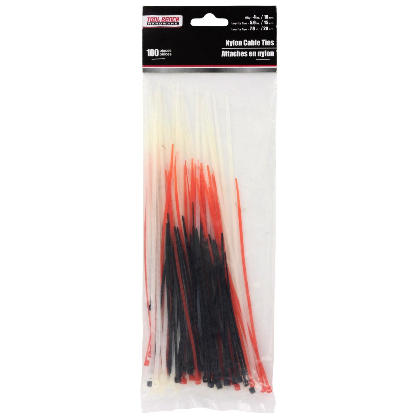 Tool Bench Hardware Assorted Nylon Cable Ties, 100-ct. Packs (Pack of 36)