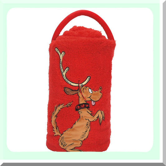 Grinch Reindeer Max Cozy Fleece Blanket - 45x60 Inch Multicolor
