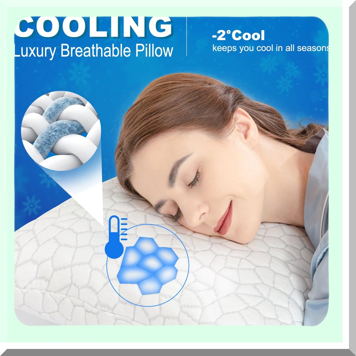 CoolBreeze Body Pillow - 58" Adjustable Memory Foam Pillow with Bamboo Cover. Support for Neck, Back, Legs, and Maternity. Stay Cool and Comfortable All Night Long!