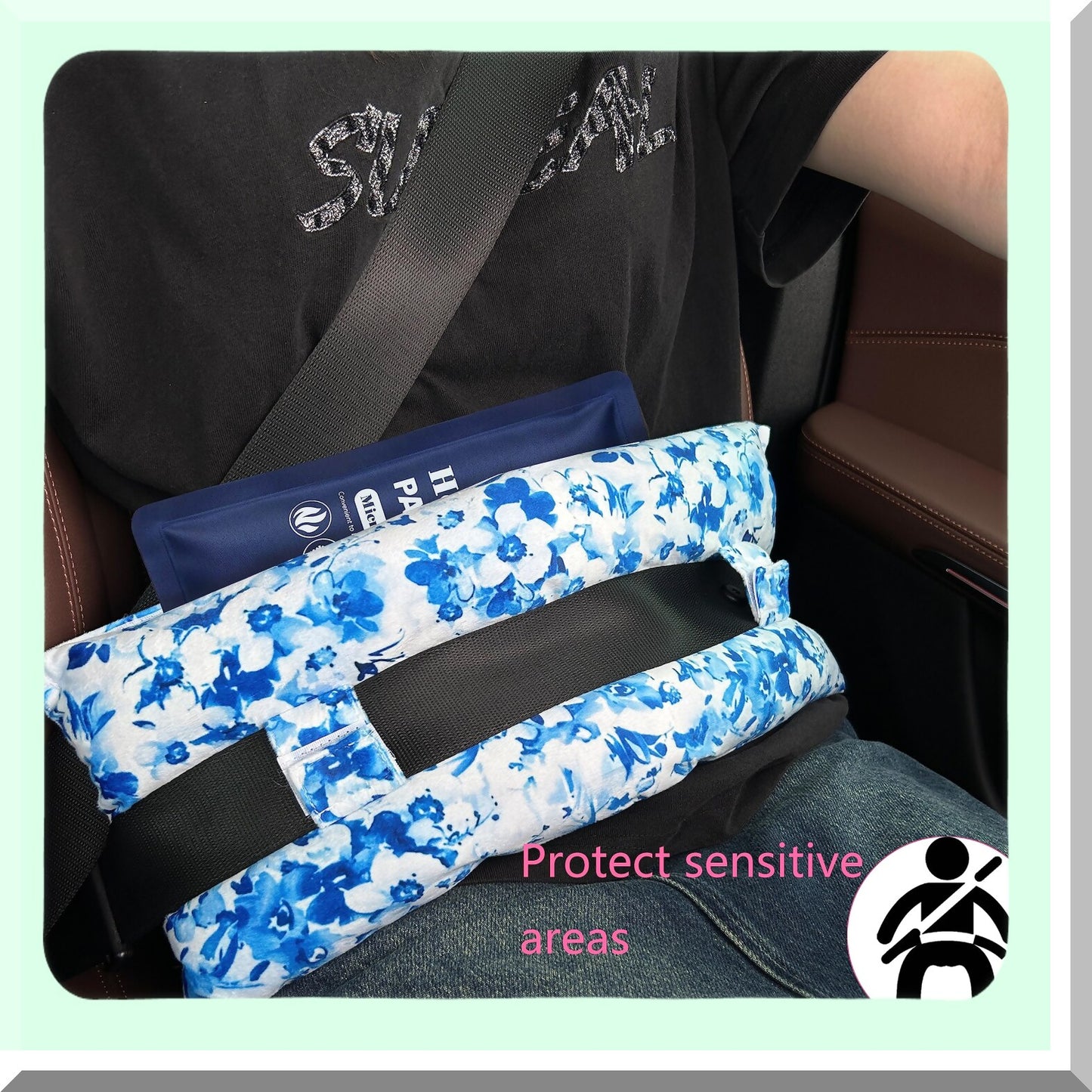 RecoverEase Comfort Pillow - Mastectomy, Heart Surgery, Hysterectomy, C-Section, Chemo Port, Pacemaker Seatbelt Protection. Ideal Breast Cancer Gifts.
