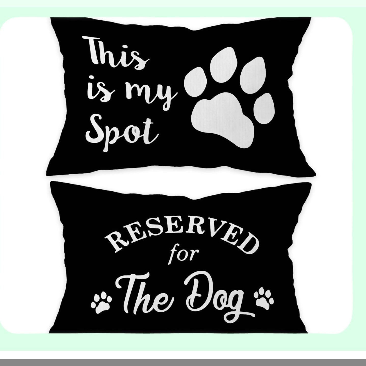 Pawfect Pup Pillow Covers - Funny Dog Themed Cushion Cases for Bedroom & Living Room Decor, Ideal Gifts for Women, Kids, Girls, Men, & Dog Lovers - Set of 2, 12x20 Inch